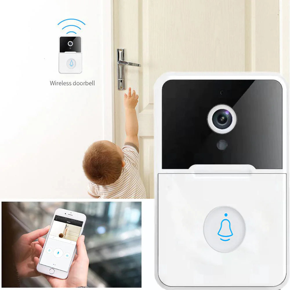 Timbre de seguridad inalámbrico inteligente con WiFi, intercomunicador, cámara de video, timbre para puerta