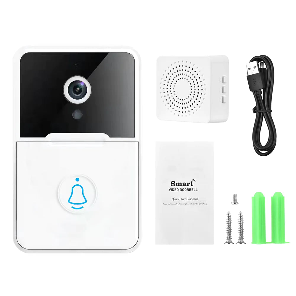 Timbre de seguridad inalámbrico inteligente con WiFi, intercomunicador, cámara de video, timbre para puerta